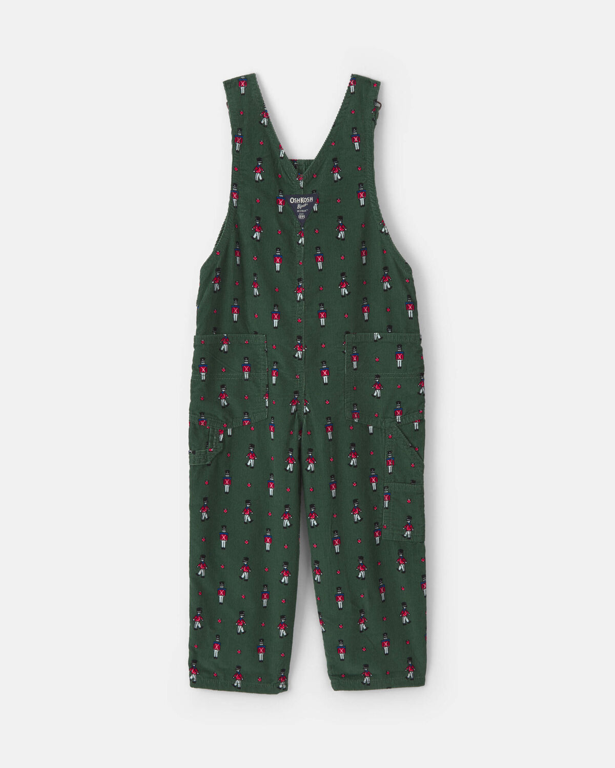 Toddler Boy Nutcracker Corduroy Overalls - Green