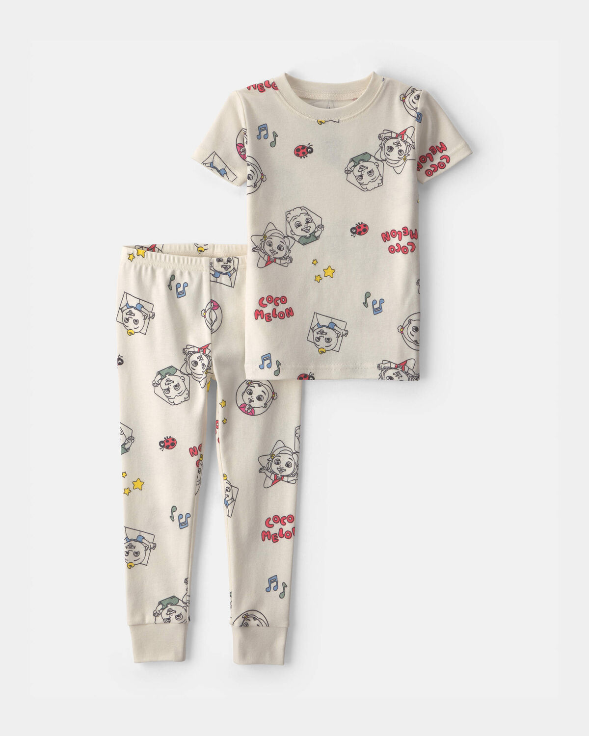 Toddler 2-Piece CoComelon Short-Sleeve Pajama Set - Cream