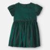 Toddler Girl Poplin Short-Sleeve Dress - Green