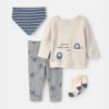 Baby Boy 4-Piece Lion Top & Pant Set