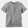 Toddler Solid Short-Sleeve Pocket Tee - Grey
