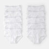 Boys 10-Pack Brief Underwear - White