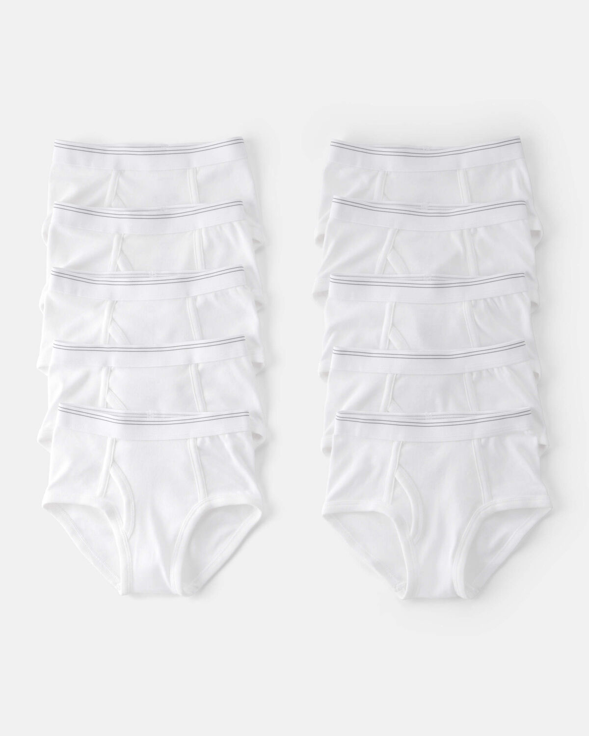Boys 10-Pack Brief Underwear - White