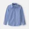 Boys Uniform Poplin Button-Down Shirt - Blue