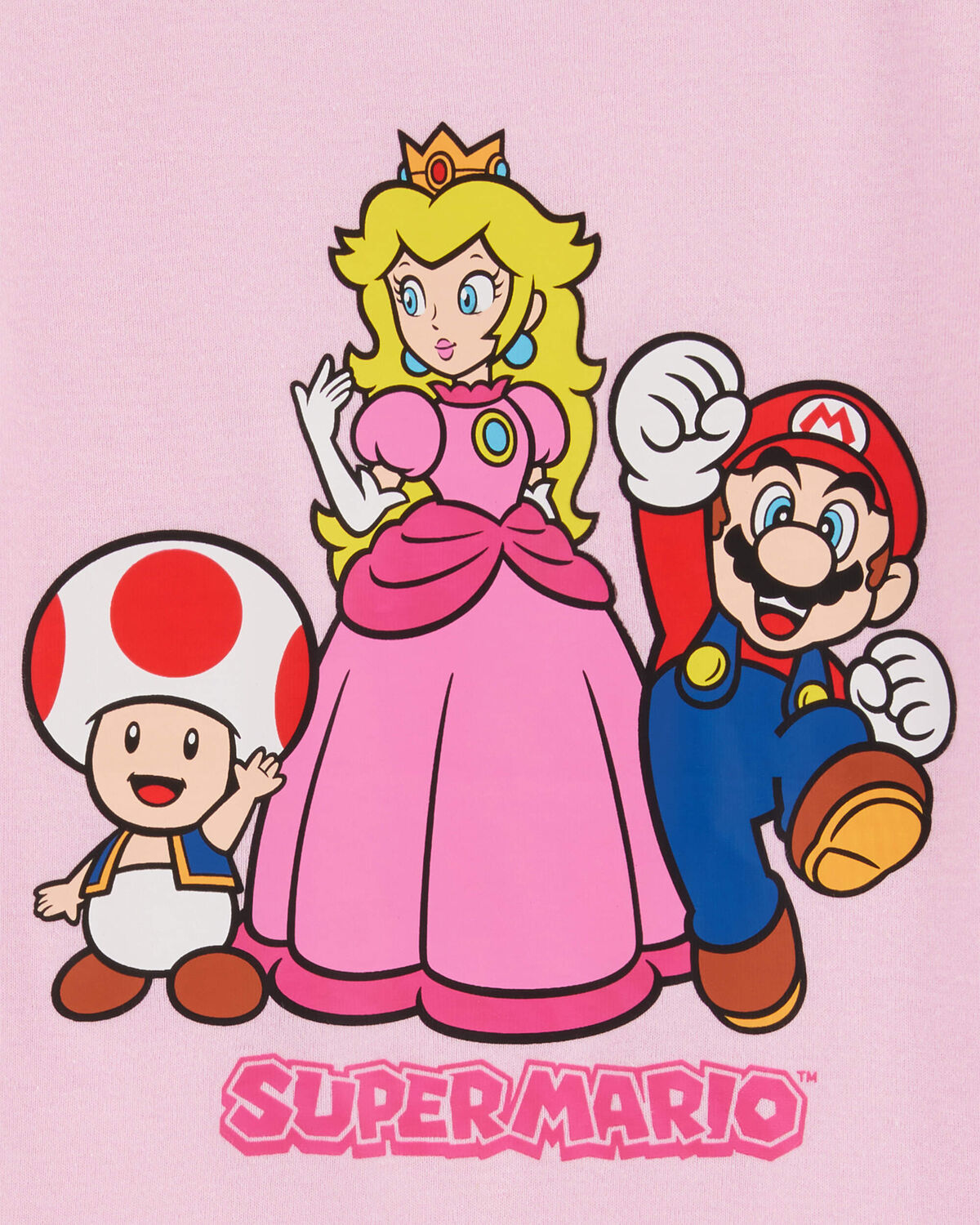 Girls Super Mario Bros™ Snug Fit Cotton 2-Piece Pajamas - Pink