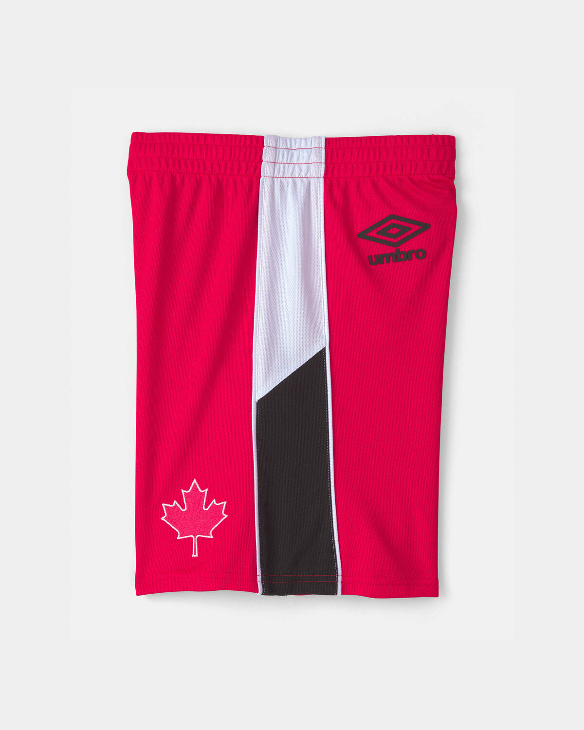 Kids Umbro Canada Mesh Soccer Shorts - Red/White/Black 4 Kids Umbro Canada Mesh Soccer Shorts - Red/White/Black