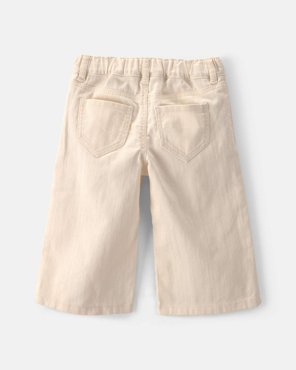 Baby Girl Floral Twill Pants - Cream