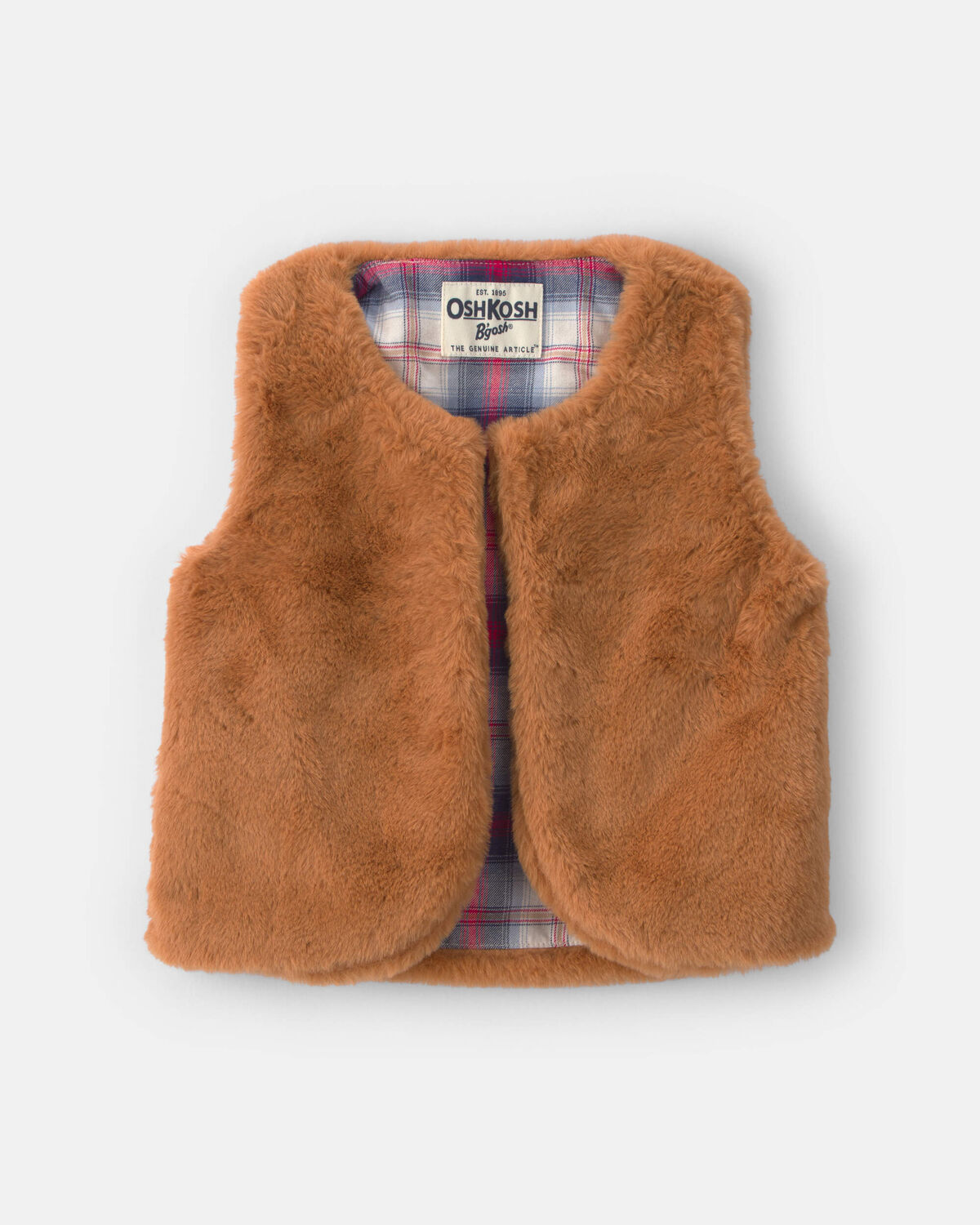 Toddler Girl Faux Fur Vest - Brown