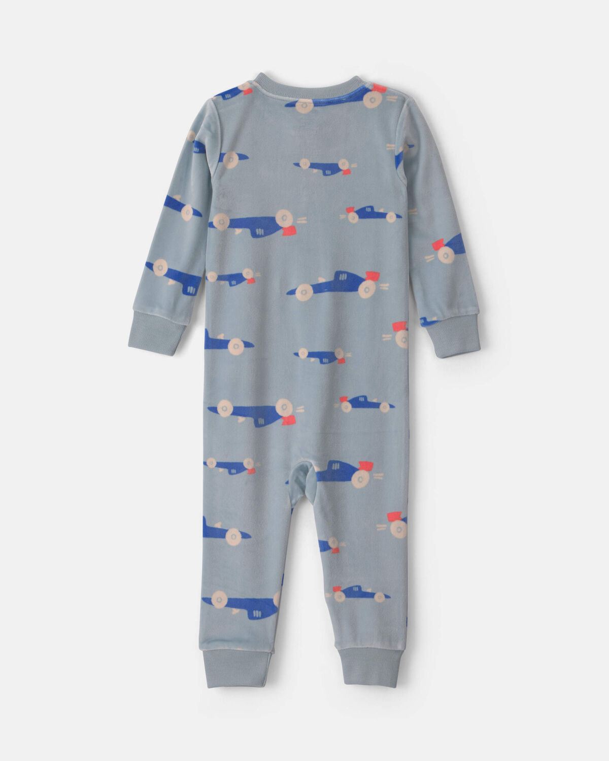 Toddler Boy 1-Piece Cars DreamPlush Snug Fit Pajama - Blue