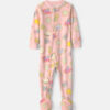 Baby Girl 1-Piece Disney© Princess Holiday 2-Way Zip DreamPlush Snug Fit Footed Pajama - Pink