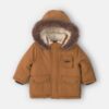 Baby Boy Hooded Heavyweight Winter Jacket - Brown