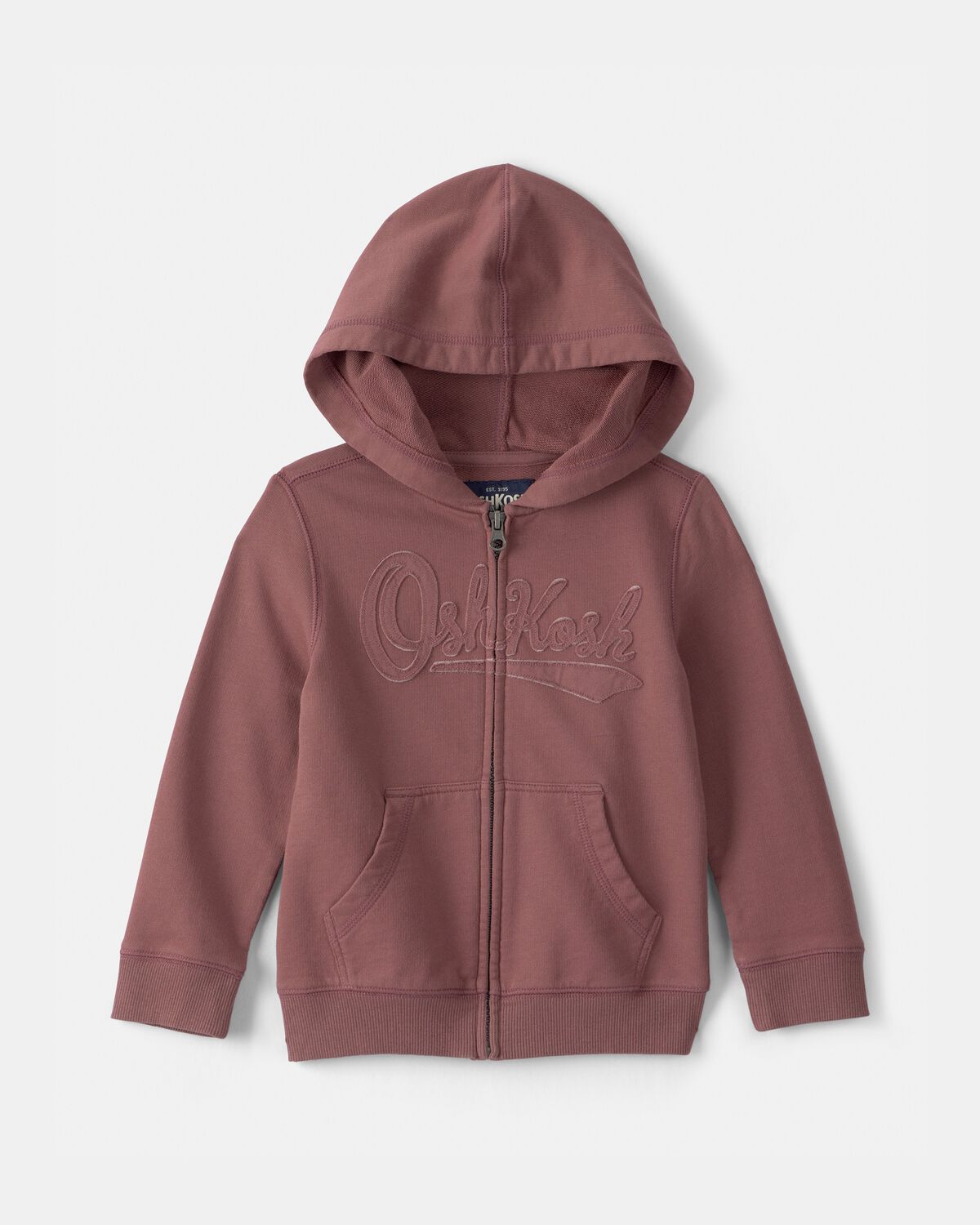 Toddler OshKosh Logo Zip-Up Hoodie - Brown
