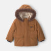 Toddler Boy Hooded Heavyweight Winter Jacket - Brown