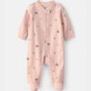 Baby Girl Western 100% Cotton 2-Way Zip Sleep & Play Pajamas - Pink