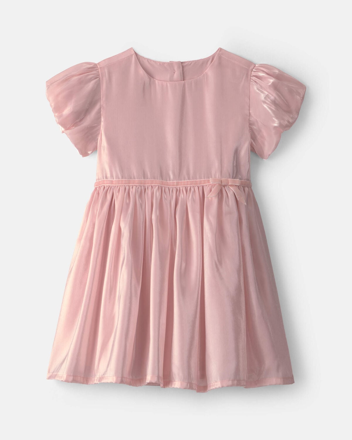 Toddler Girl Poplin Dress - Pink 1 Toddler Girl Poplin Dress - Pink