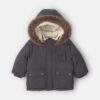 Baby Boy Hooded Heavyweight Winter Jacket - Black 7 Baby Boy Hooded Heavyweight Winter Jacket - Black