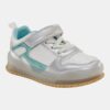 Toddler Light Up Metallic Sneakers - Silver/Aqua