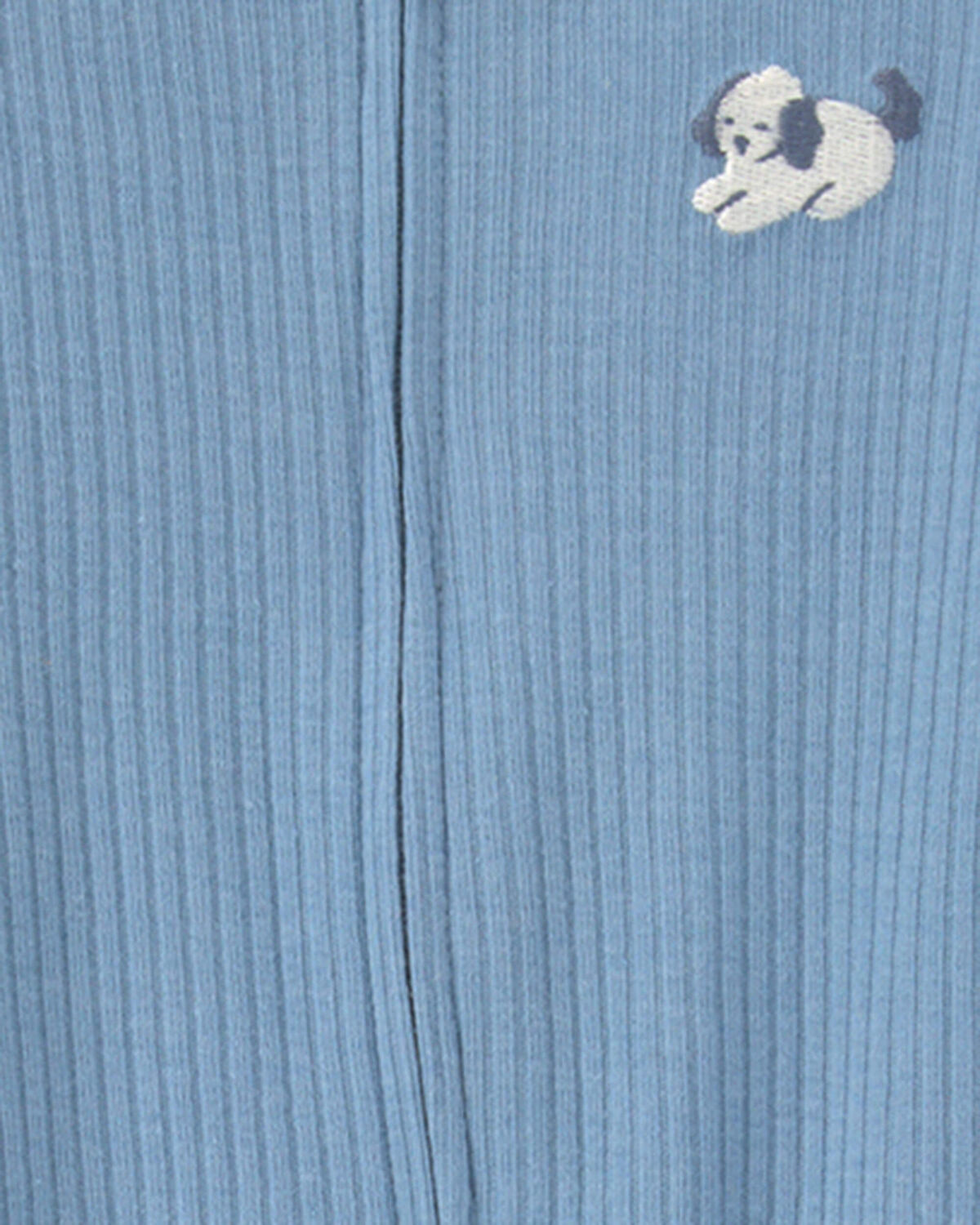 Baby Puppy Cotton 2-Way Zip Sleep & Play Pajamas - Blue 3 Baby Puppy Cotton 2-Way Zip Sleep & Play Pajamas - Blue