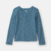 Girls Heart Long-Sleeve Rib Top - Blue