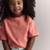 Toddler Rolled Cuff Tee - Coral 13 Toddler Rolled Cuff Tee - Coral