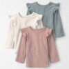Baby Girl 3-Pack Organic Cotton Rib Slim Fit Tops