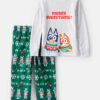 Toddler Bluey™ Cotton Long-Sleeve Loose Fit 2-Piece Pajamas - Grey/Green