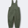 Toddler Checkered Overalls - Olive