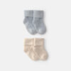 Baby 4-Pack Baby Booties - Blue/Ivory 2 Baby 4-Pack Baby Booties - Blue/Ivory