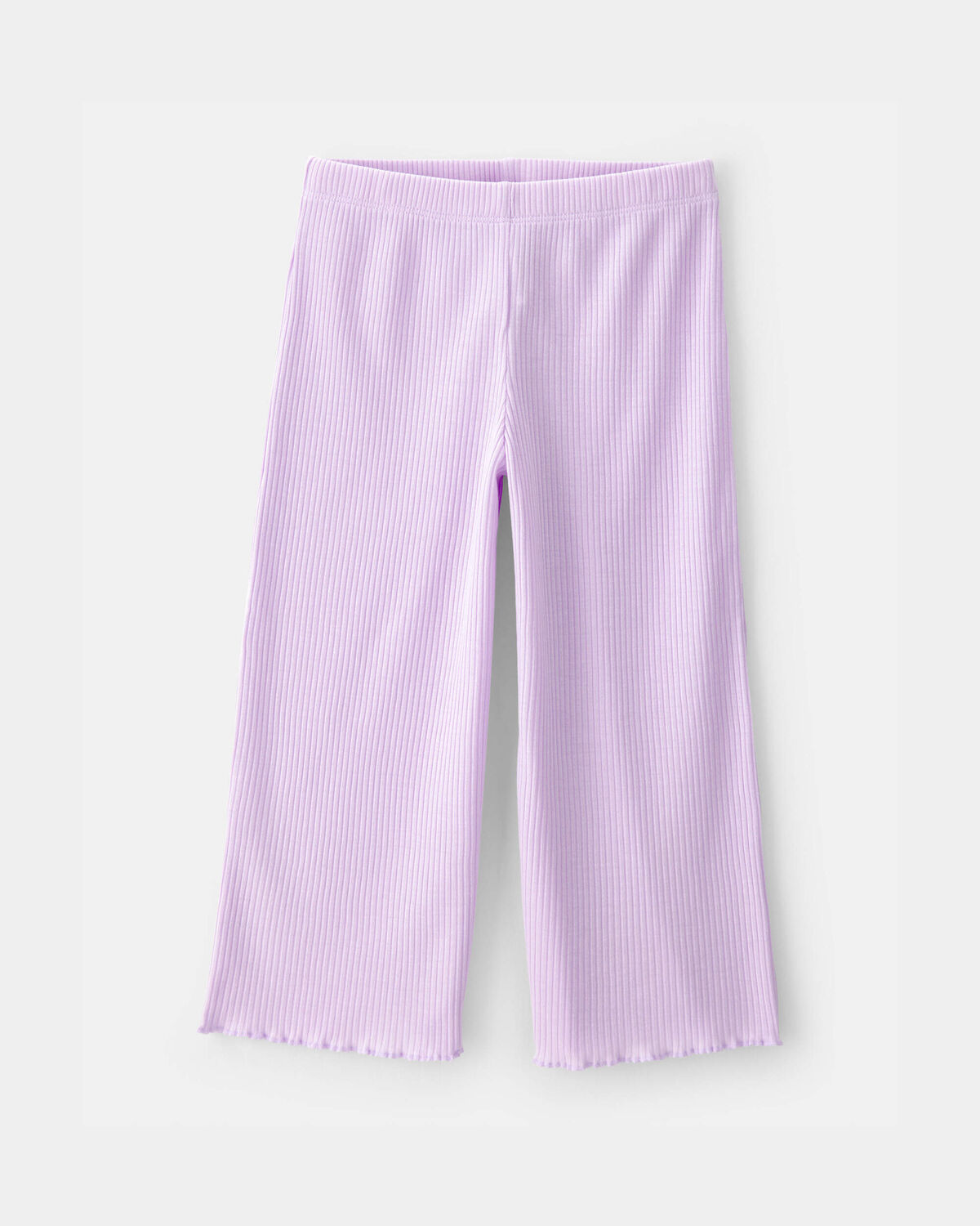 Toddler Girl Moon Rib Loose Fit 2-Piece Pajama Set - Purple 3 Toddler Girl Moon Rib Loose Fit 2-Piece Pajama Set - Purple