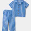 Toddler Boy Striped Loose Fit 2-Piece Pajama Set - Blue 15 Toddler Boy Striped Loose Fit 2-Piece Pajama Set - Blue
