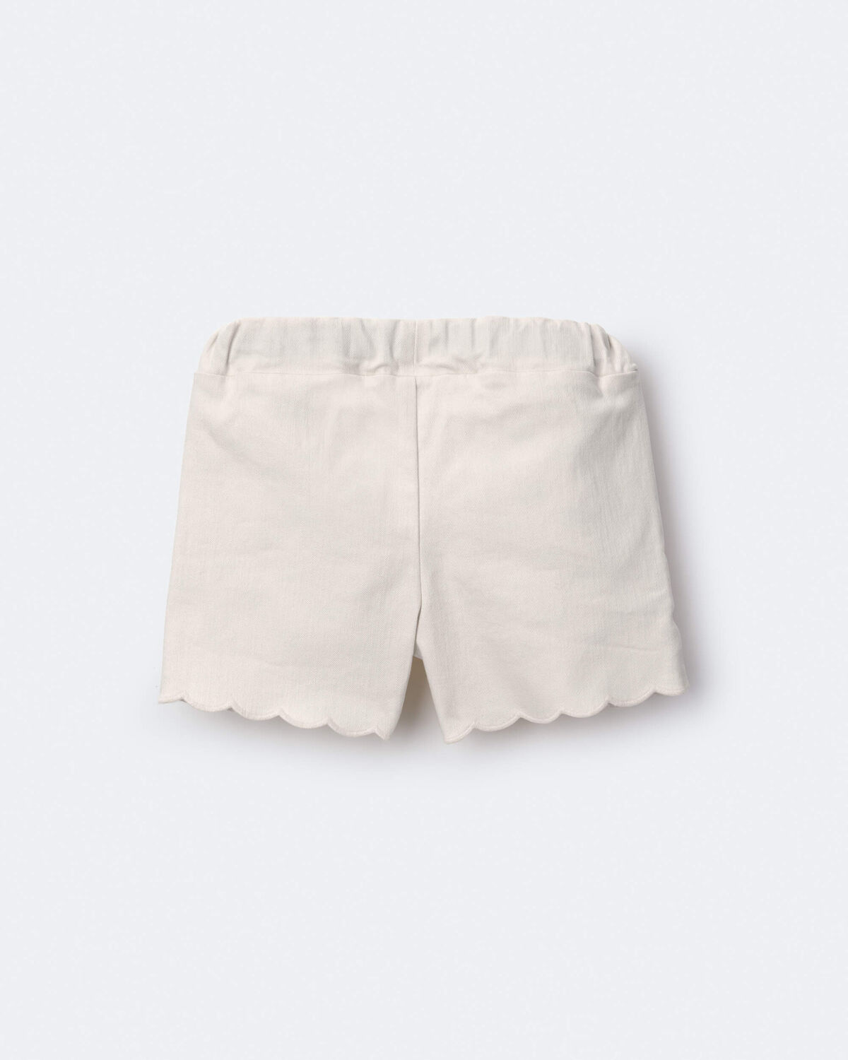 Toddler Girl Floral Scalloped Shorts - Cream 6 Toddler Girl Floral Scalloped Shorts - Cream