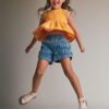 Toddler Girl Ruched Shorts in Chambray 6 Toddler Girl Ruched Shorts in Chambray