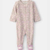 Baby Girl Floral 2-Way Zip Snug Fit Sleep & Play Pajamas - Pink/Ivory