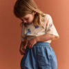 Toddler Girl Bubble Shorts in Chambray - Blue 8 Toddler Girl Bubble Shorts in Chambray - Blue