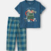 Toddler Boy Camp Short-Sleeve 2-Piece Pajama Set - Blue