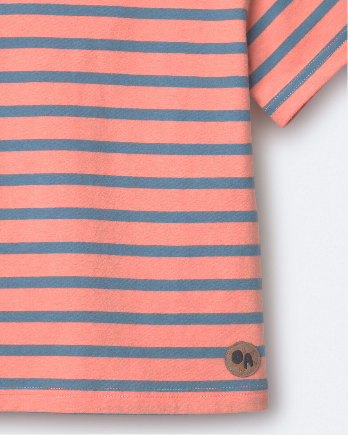 Toddler Boy Relaxed Tee in Stripes - Orange/Blue 4 Toddler Boy Relaxed Tee in Stripes - Orange/Blue