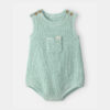 Baby Crochet Bubble Romper - Green 9 Baby Crochet Bubble Romper - Green