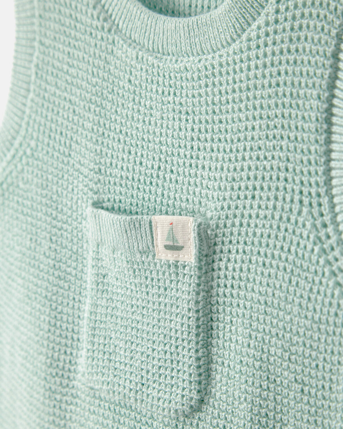 Baby Crochet Bubble Romper - Green