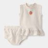 Baby Girl 2-Piece Peach Crochet Top & Short Set - Cream 8 Baby Girl 2-Piece Peach Crochet Top & Short Set - Cream