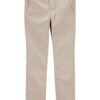 Boys Husky Fit Stretch Chino Pants - Khaki