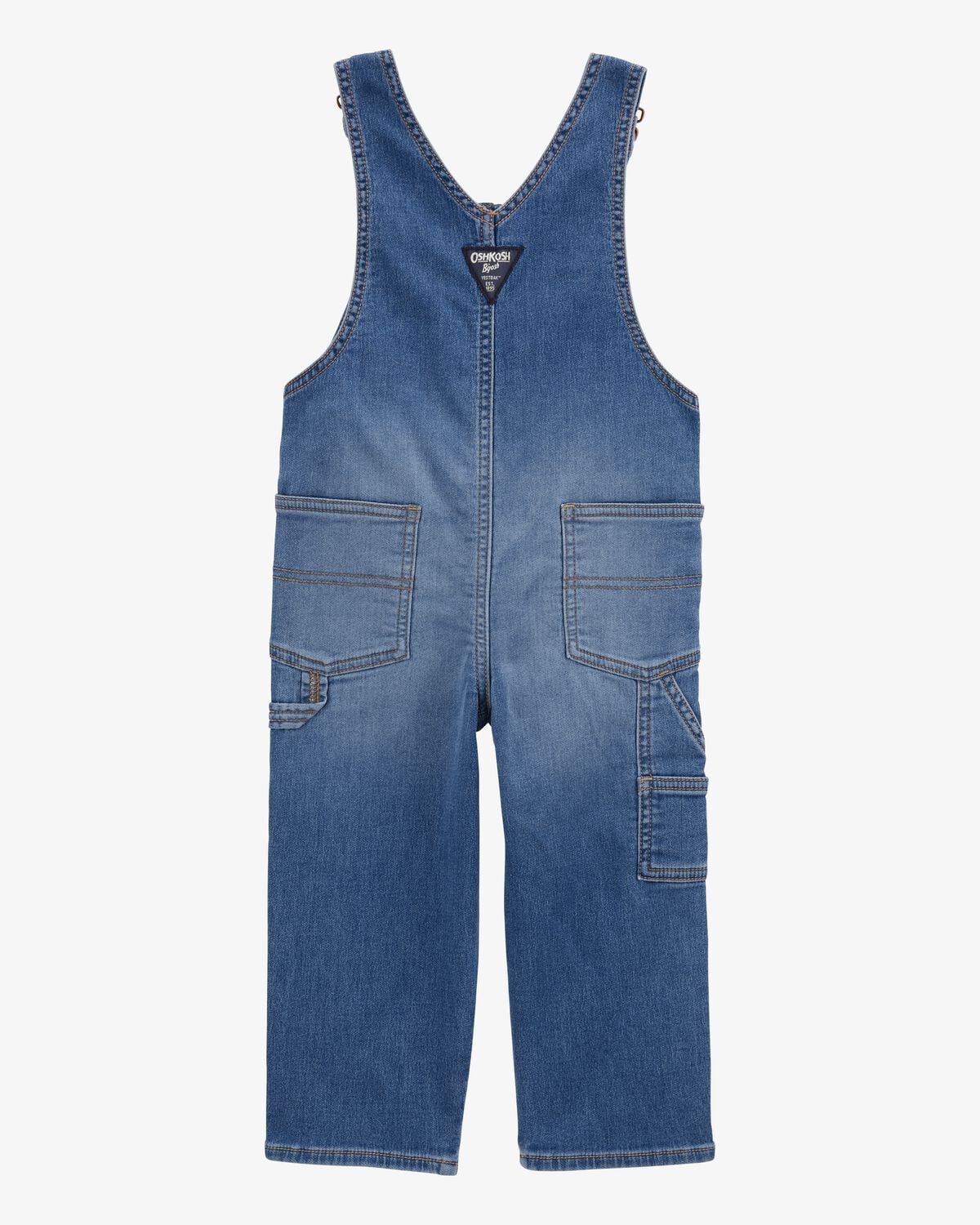 Toddler Stretch Denim Overalls - Medium Wash