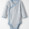 Baby Organic Cotton Wrap Bodysuit in Stripes