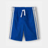 Boys Striped Mesh Active Shorts - Blue