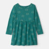 Girls Cat Long-Sleeve Dress - Green 3 Girls Cat Long-Sleeve Dress - Green