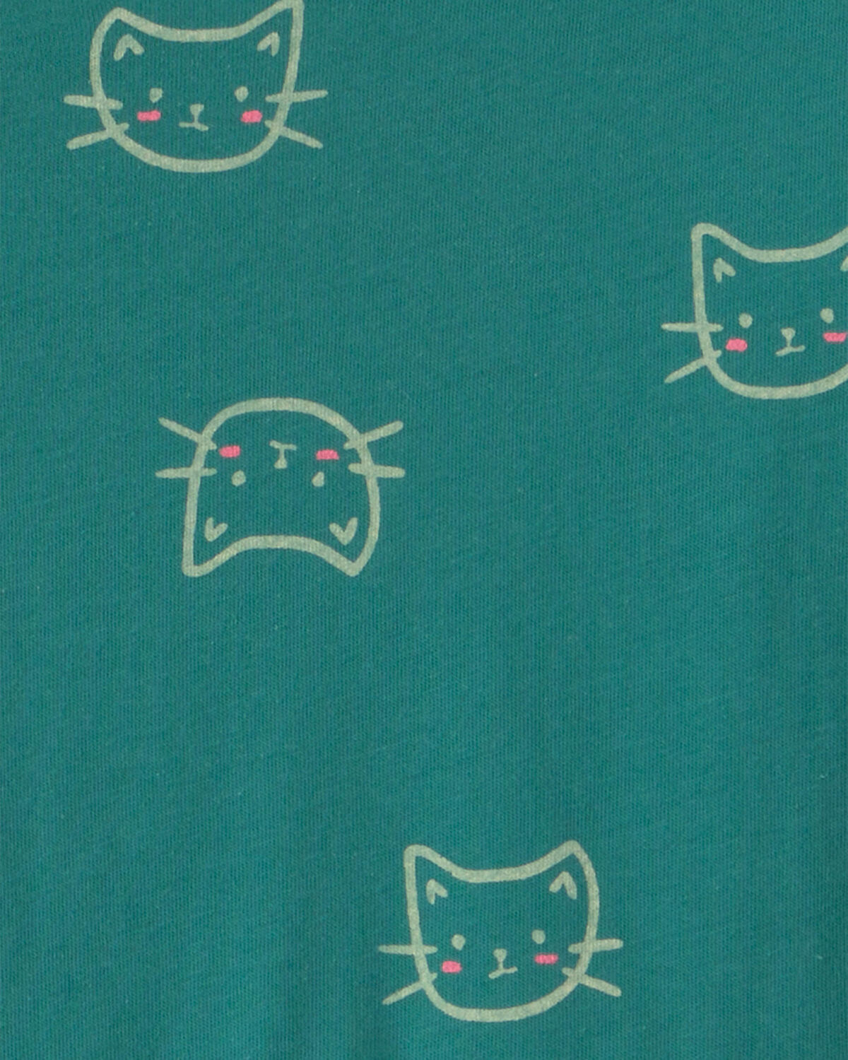 Girls Cat Long-Sleeve Dress - Green 3 Girls Cat Long-Sleeve Dress - Green