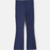 Girls Bow Cotton Pull-On Stretch Leggings - Navy Blue