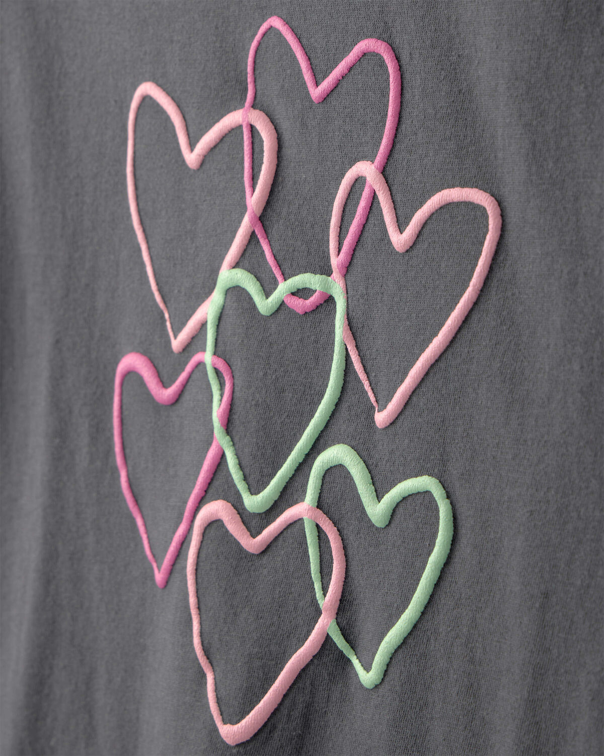 Girls Heart Graphic Tee - Grey 2 Girls Heart Graphic Tee - Grey