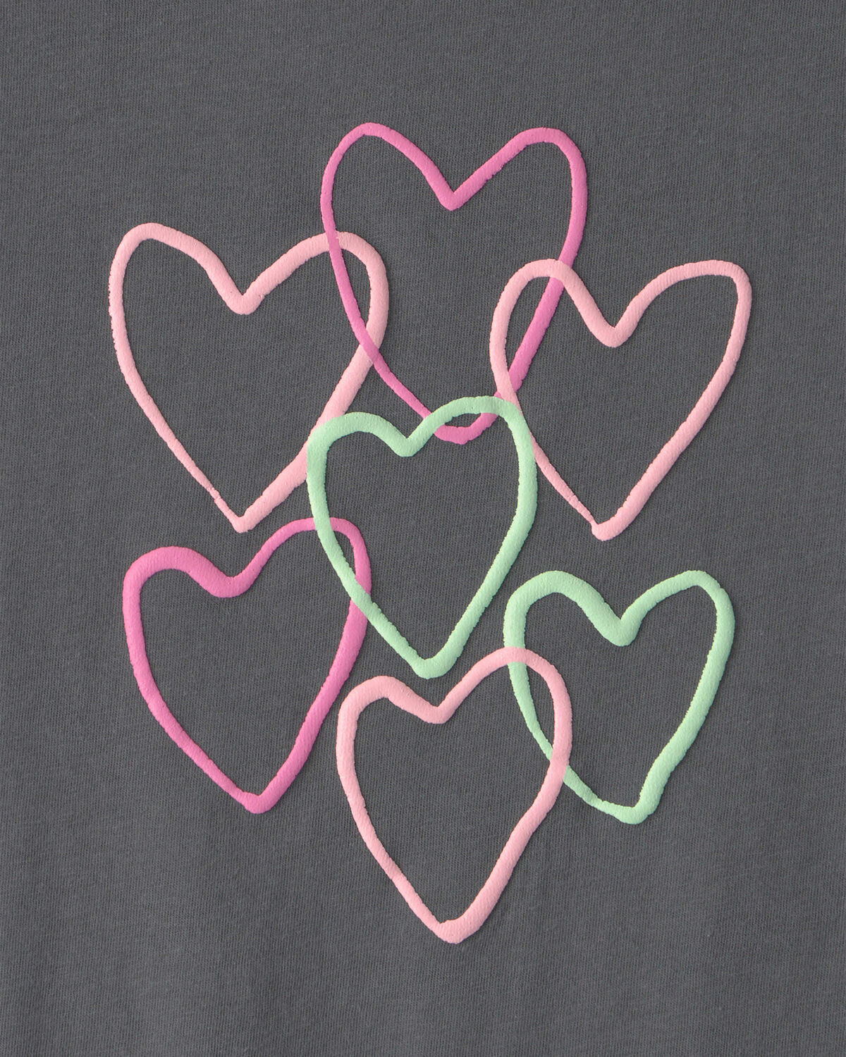 Girls Heart Graphic Tee - Grey 3 Girls Heart Graphic Tee - Grey