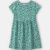 Girls Floral Short-Sleeve Dress - Green 6 Girls Floral Short-Sleeve Dress - Green
