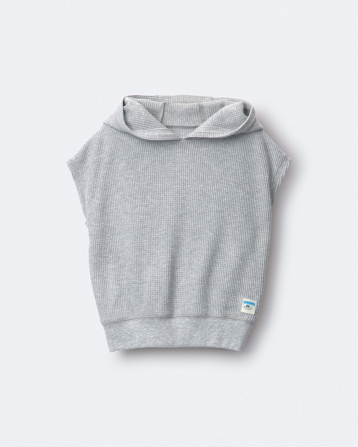 Toddler Waffle Knit Elastic-Waist Hooded Top - Heather Grey 2 Toddler Waffle Knit Elastic-Waist Hooded Top - Heather Grey